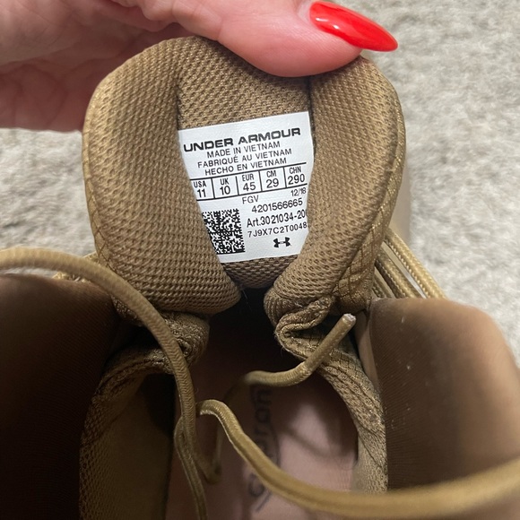 Under Armour Tan Tactical Boots with Rugged Sole - Picture 6 of 6